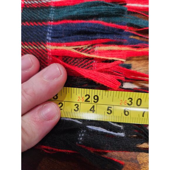 Vintage Pendleton Wool Tartan Plaid Christmas Holiday Scarf - Picture 8 of 8